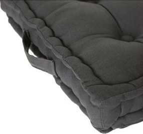 Poduszka podłogowa Karlos z bawełny w kolorze antracytowym 40 x 40 cm