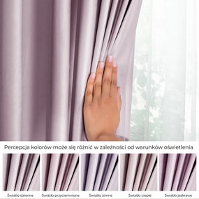 Jasnoróżowa aksamitna zasłona częściowo zaciemniająca (dimout) 140x270 cm Eyelets – Restilo