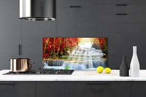 Panel Szklany Wodospad w Ukrytej Gęstwinie