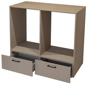 Szafka łazienkowa ROSA 2S 132cm congo/dąb do zabudowy pralki i suszarki HELVETIA