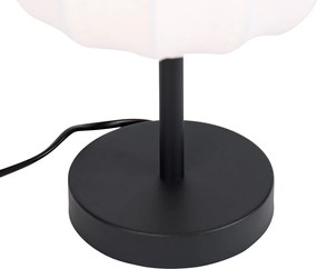 Lampa stołowa Japandi czarna z białym - Madleine