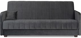 Sofa z Funkcją Spania PORTO Wersalka Rozkładana Dwuosobowa Szara Nowoczesna do Salonu