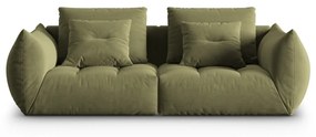 Jasnozielona aksamitna sofa 232 cm Bloom – Micadoni
