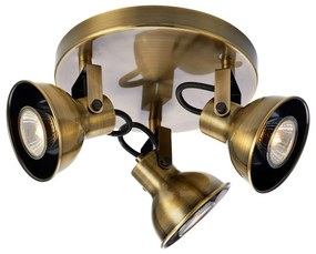 Lampa sufitowa w kolorze brązu z metalowym kloszem Rocco – Markslöjd