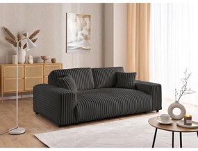 Ciemnoszara sztruksowa sofa 213 cm Justin – Ropez