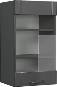 Szklana szafka kuchenna ciemnoszary 40x34.1x72 fame-line