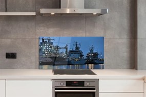 Szkło do Kuchni na Ścianę Statki na Morzu pod Niebem