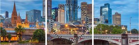 Obraz miasta Melbourne (z zegarem) (90x30 cm)