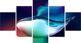 Obraz - Wieloryb w kosmosie (125x70 cm)