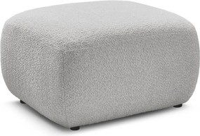 Jasnoszary podnóżek z materiału bouclé Montaigne – Bobochic Paris