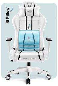 Fotel gamingowy Diablo X-One 2.0 Small: biało-czarny