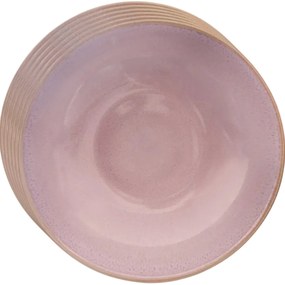 Orion Zestaw ceramicznych talerzy głębokich Glaze różowy 20,5 cm, 6 szt.