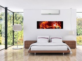 Obraz - Muzyka w płomieniach (170x50 cm)