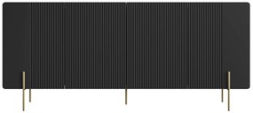 Komoda Malmi 200 cm - czarny mat / złote nóżki
