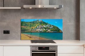 Szkło do Kuchni na Ścianę Plaża u Podnóża Szczytów