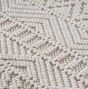 Dywan nowoczesny Helix Boho kremowy koło 120 cm x 120 cm