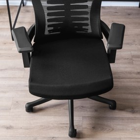 Fotel Biurowy Ergonomiczny Obrotowy CARET Czarny Wentylowany Nowoczesny