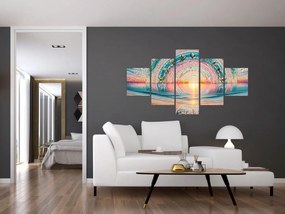 Obraz – Mozaika zachodzącego słońca (125x70 cm)
