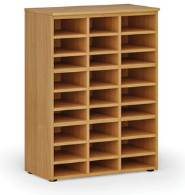 Regał sortujący PRIMO WOOD, 800 x 420 x 1087 mm, 27 przegród, buk