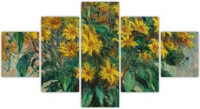 Obraz - Claude Monet, Jerusalem Artichoke Flowers, reprodukcje (125x70 cm)