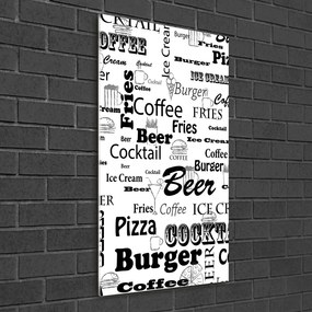 Foto obraz na szkle pionowy Menu w restauracji