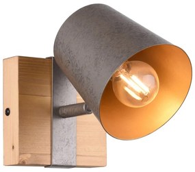 Ciemnoszaro-naturalna lampa punktowa Bell – Trio