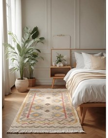 Kremowy chodnik z juty tkany ręcznie 80x200 cm Roya Imani – Elle Decoration