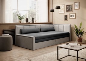Sofa rozkładana z funkcją spania FULGEO jasna szara/szara prawa ELTAP