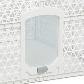 Klatka dla psa, 900 x 900 x 667 mm, biała