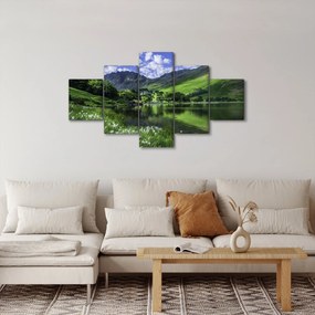 Obraz - Krajobraz z jeziorem (125x70 cm)