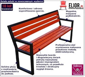 Ławka parkowa Gloria z podłokietnikami 150 cm Tamari