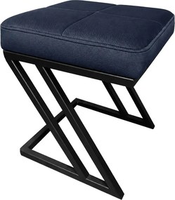 Pufa ZETA LOFT ławka taboret podnóżek metal eko-skóra : Kolor nogi - Czarna, Kolor tkaniny - EKO-SKÓRA - 4D, Typ tkaniny - Eko-skóra