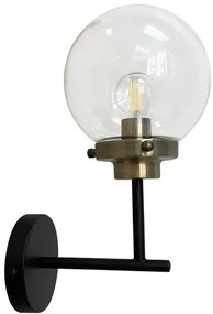 Industrialny kinkiet ścienny ze szklanym kloszem kulą - 3X V132 D2-B42