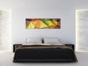 Obraz - Wielokątna abstrakcja 3D (170x50 cm)