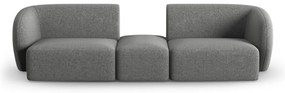 Szara sofa z tkaniny szenilowej 246 cm Paolo – Milo Casa