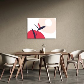 Obraz na szkle - Różowa abstrakcja kwiatowa N⁰1 (70x50 cm)