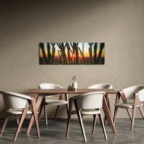Obraz - Rośliny (z zegarem) (90x30 cm)