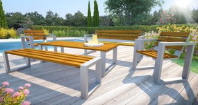 Ława ogrodowa w stylu loft 150x76x47 Tereza 4X