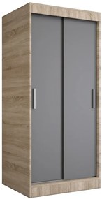 Szafa przesuwna dąb sonoma + antracyt H1-E04
