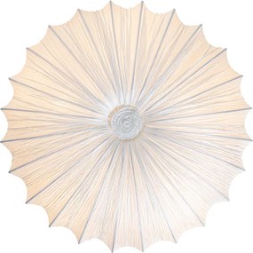 Designerska lampa sufitowa biała jedwab 60 cm 5-świateł - Plu