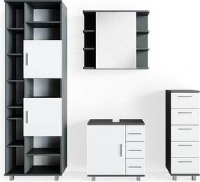 Zestaw mebli łazienkowych antracyt 60x33x60 ilias