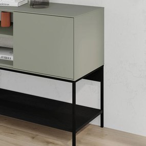 Zielono-czarna komoda 180x80x40 cm Amira – Marckeric