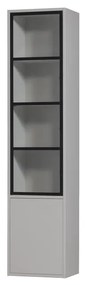 Jasnoszara witryna z litego drewna sosnowego 53x230 cm Basic – vtwonen