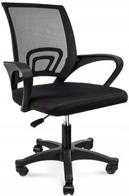 Czarne Ergonomiczne Krzesło Obrotowe Do Biurka K0-K70