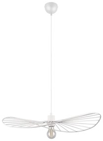 Biała lampa wisząca ø 60 cm Chapeau – Reality