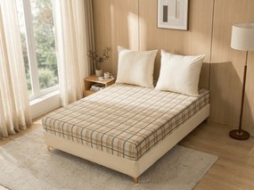 PrzytulneMieszkanie.pl Prześcieradło z mikropluszu PLAID 200x200 cm kremowe