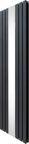 Grzejnik z płaskim lustrem - 1800 mm x 565 mm - antracytowy szary