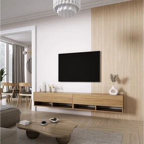 Szafka pod telewizor 200 (2 x 100) cm Dąb Craft, 200 × 32 × 34 cm