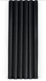 Czarna aksamitna zasłona częściowo zaciemniająca (dimout) 265x250 cm Velto – Filumi