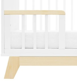 New Baby Łóżeczko dziecięce Marcus z barierką,białe/naturalne
